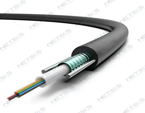Outdoor Fiber Optic Cable, Steel Armored 8 Core SM 9/125 GYXTW
