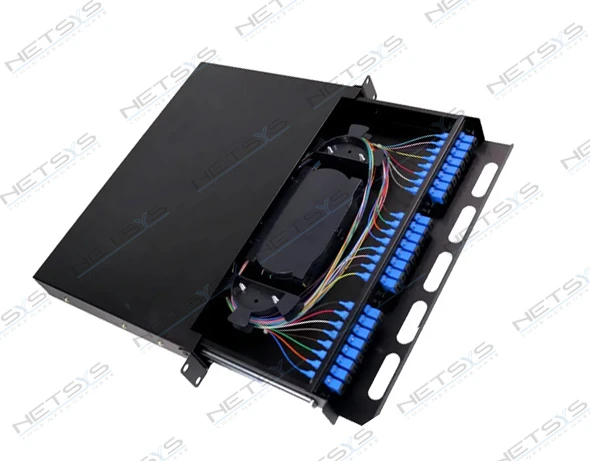 Fiber Optic Patch Panel  24 Core SC Simplex 1U Rack Mount