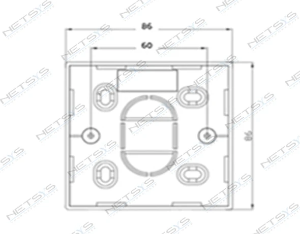 Back Box,86*86*45,white