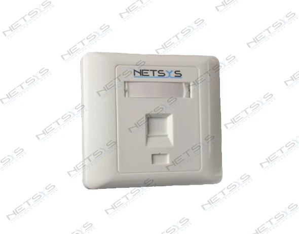 Face Plate, 86*86, Shutter, 1-Port, white