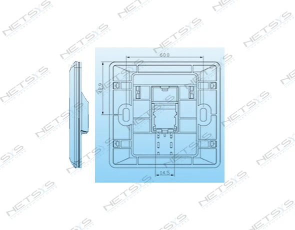 Face Plate, 86*86, Shutter, 1-Port, white