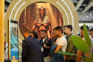 Our visitors interacting with our puzzle game